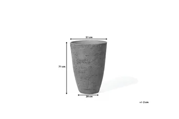 Camia Kruka 51 cm - Grå - Inredning & dekor - Trädgårdsdekoration - Utomhuskrukor - Blomkrukor