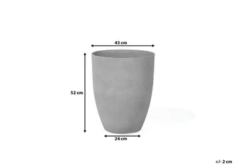 Croton Kruka 43 cm - Grå - Inredning & dekor - Trädgårdsdekoration - Utomhuskrukor - Blomkrukor