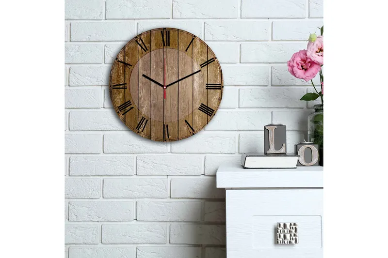 Dekorativ MDF-klocka - Flerfärgad - Inredning & dekor - Dekor & inredningsdetaljer