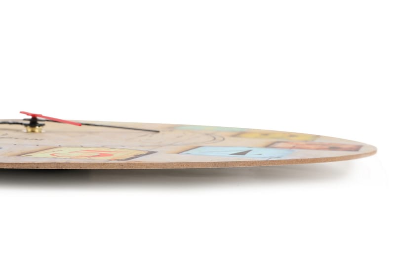 Dekorativ MDF-klocka - Flerfärgad - Inredning & dekor - Dekor & inredningsdetaljer