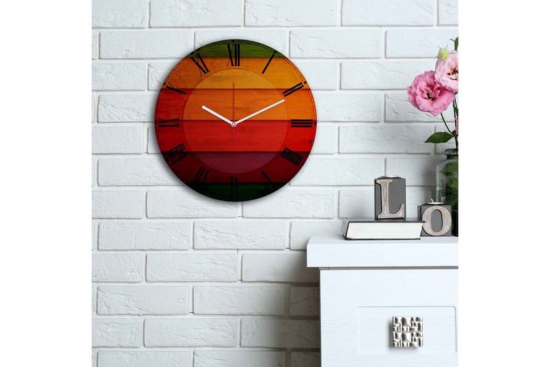 Dekorativ MDF-klocka - Flerfärgad - Inredning & dekor - Dekor & inredningsdetaljer