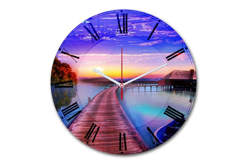 Dekorativ MDF-klocka - Flerfärgad - Inredning & dekor - Dekor & inredningsdetaljer