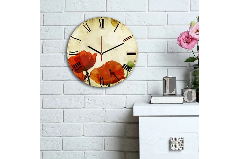 Dekorativ MDF-klocka - Flerfärgad - Inredning & dekor - Dekor & inredningsdetaljer