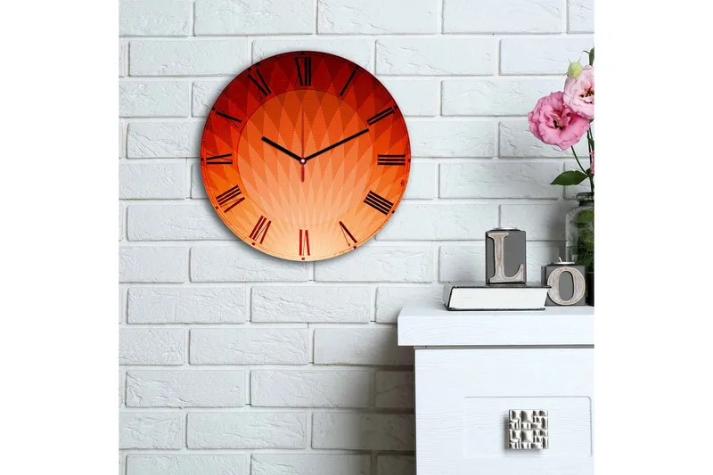 Dekorativ MDF-klocka - Flerfärgad - Inredning & dekor - Dekor & inredningsdetaljer