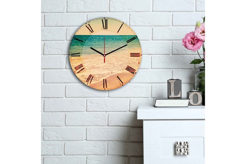 Dekorativ MDF-klocka - Flerfärgad - Inredning & dekor - Dekor & inredningsdetaljer