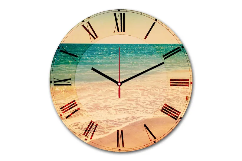 Dekorativ MDF-klocka - Flerfärgad - Inredning & dekor - Dekor & inredningsdetaljer