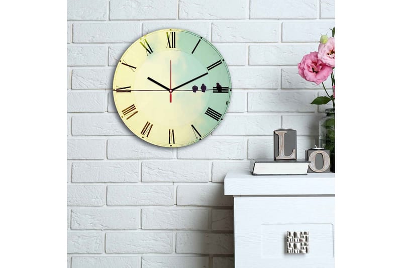 Dekorativ MDF-klocka - Flerfärgad - Inredning & dekor - Dekor & inredningsdetaljer