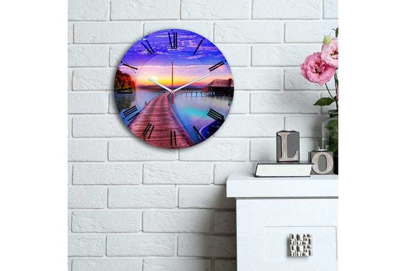 Dekorativ MDF-klocka - Flerfärgad - Inredning & dekor - Dekor & inredningsdetaljer