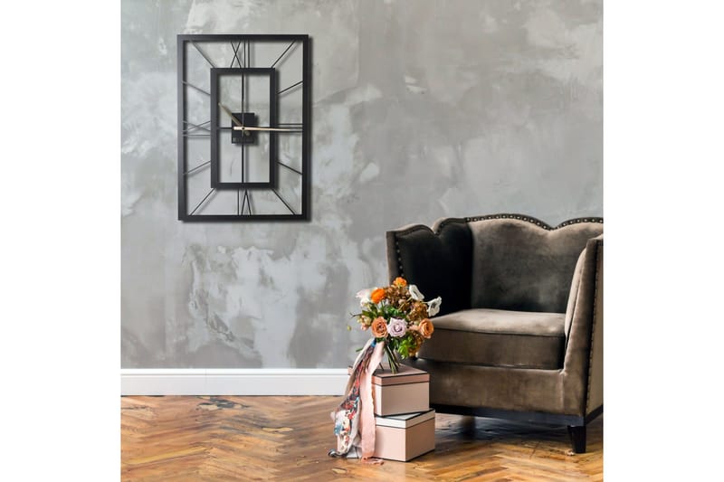 Dekorativ Metallväggklocka - Svart - Inredning & dekor - Dekor & inredningsdetaljer