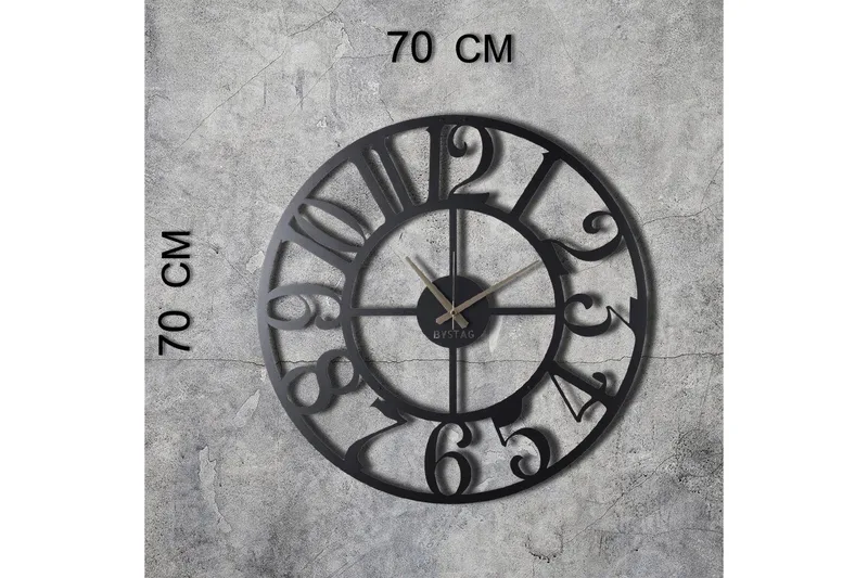 Dekorativ Metallväggklocka - Svart - Inredning & dekor - Dekor & inredningsdetaljer
