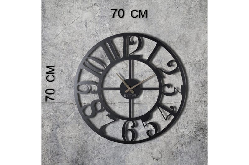 Dekorativ Metallväggklocka - Svart - Inredning & dekor - Dekor & inredningsdetaljer