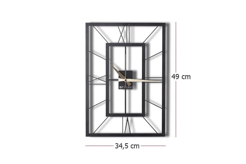 Dekorativ Metallväggklocka - Svart - Inredning & dekor - Dekor & inredningsdetaljer