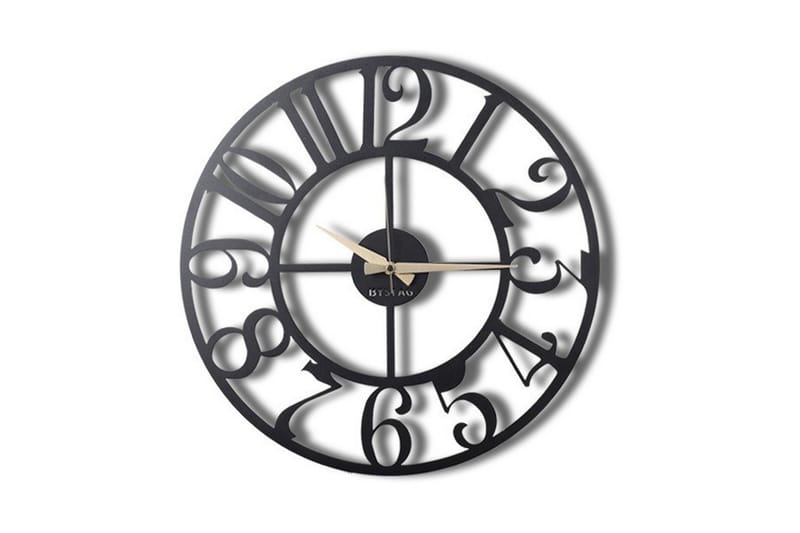 DEKORATIV Metallväggklocka