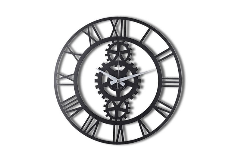 DEKORATIV Metallväggklocka