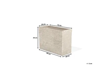 Edessa Kruka 70 cm - Beige - Inredning & dekor - Trädgårdsdekoration - Utomhuskrukor - Blomkrukor