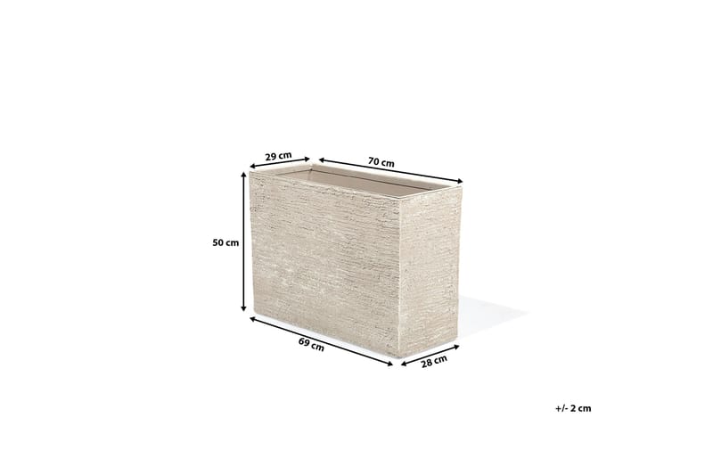 Edessa Kruka 70 cm - Beige - Inredning & dekor - Trädgårdsdekoration - Utomhuskrukor - Blomkrukor