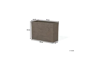 Edessa Kruka 70 cm - Brun - Inredning & dekor - Trädgårdsdekoration - Utomhuskrukor - Blomkrukor