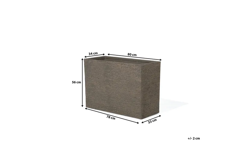 Edessa Kruka 80 cm - Brun - Inredning & dekor - Trädgårdsdekoration - Utomhuskrukor - Blomkrukor
