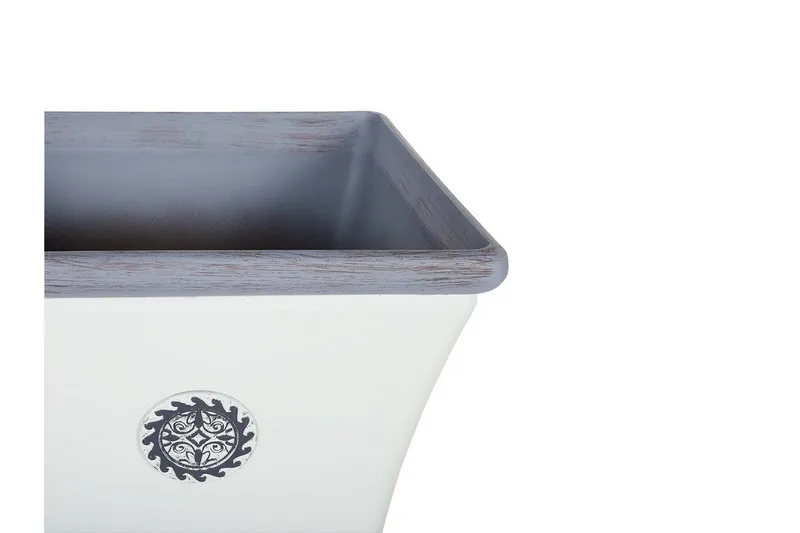 Elateia Blomkruka 35 cm - Vit - Inredning & dekor - Trädgårdsdekoration - Utomhuskrukor - Blomkrukor