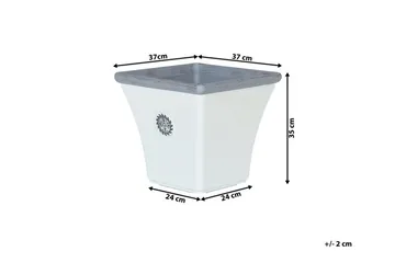Elateia Blomkruka 35 cm - Vit - Inredning & dekor - Trädgårdsdekoration - Utomhuskrukor - Blomkrukor