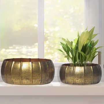 Eliaro Vas 17 cm Set om 2 - Guldfärgad - Inredning & dekor - Dekor & inredningsdetaljer - Kruka & ytterkruka