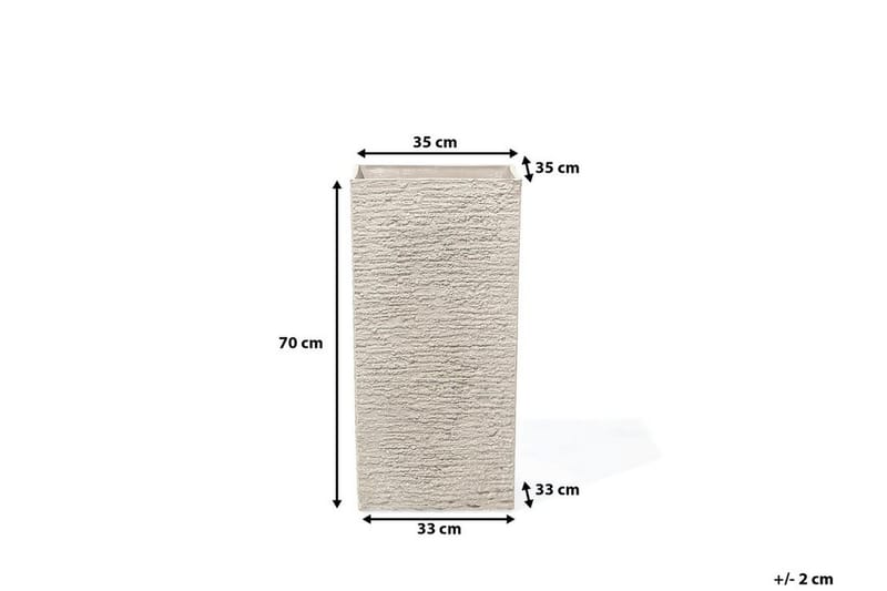 Gaza Kruka 35 cm - Beige - Inredning & dekor - Trädgårdsdekoration - Utomhuskrukor - Blomkrukor