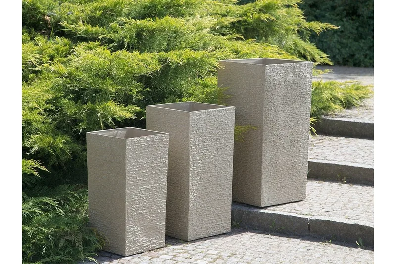 Gaza Kruka 40 cm - Beige - Inredning & dekor - Trädgårdsdekoration - Utomhuskrukor - Blomkrukor