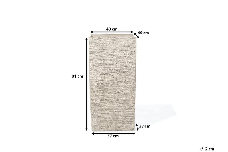 Gaza Kruka 40 cm - Beige - Inredning & dekor - Trädgårdsdekoration - Utomhuskrukor - Blomkrukor