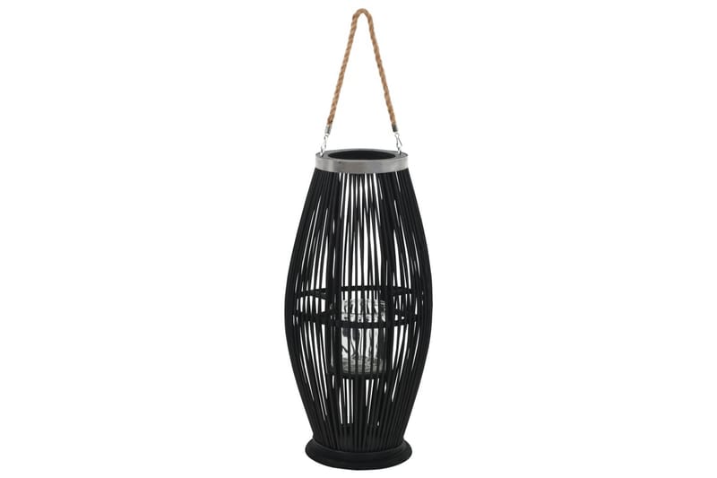 Hängande ljuslykta bambu 60 cm svart - Svart - Inredning & dekor - Dekor & inredningsdetaljer