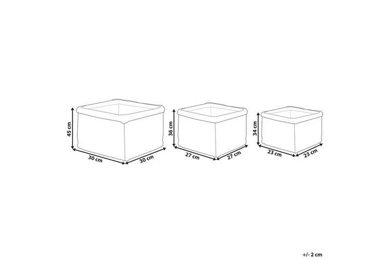 Inomhuskruka Rivuline set om 3 - Inredning & dekor - Dekor & inredningsdetaljer - Kruka & ytterkruka