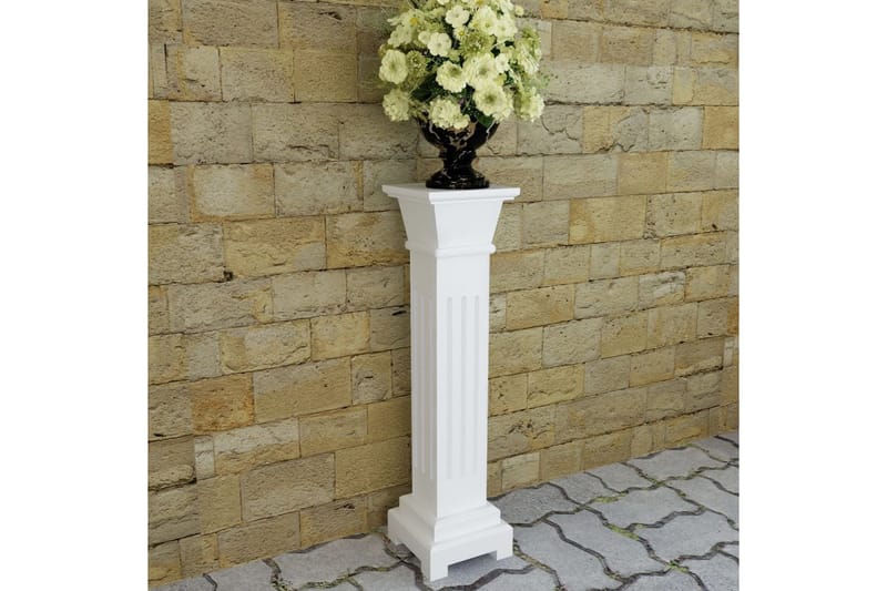 Klassisk blompelare MDF - Vit - Inredning & dekor - Dekor & inredningsdetaljer