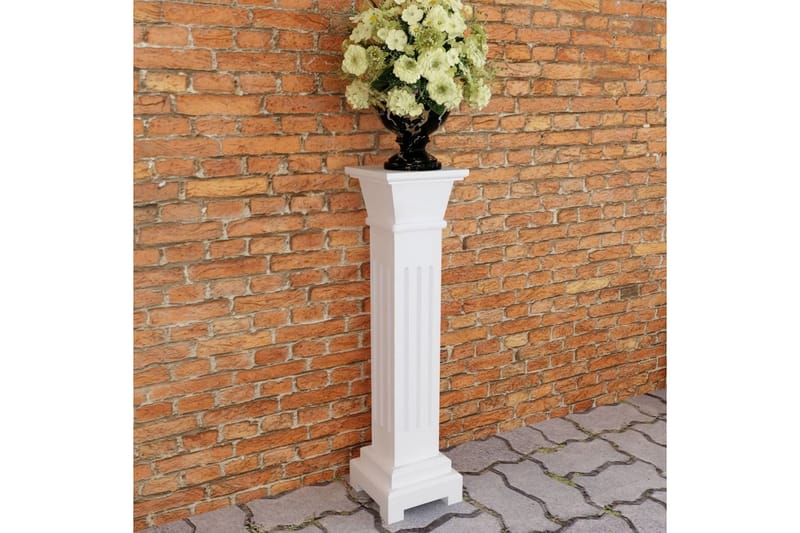 Klassisk blompelare MDF - Vit - Inredning & dekor - Dekor & inredningsdetaljer