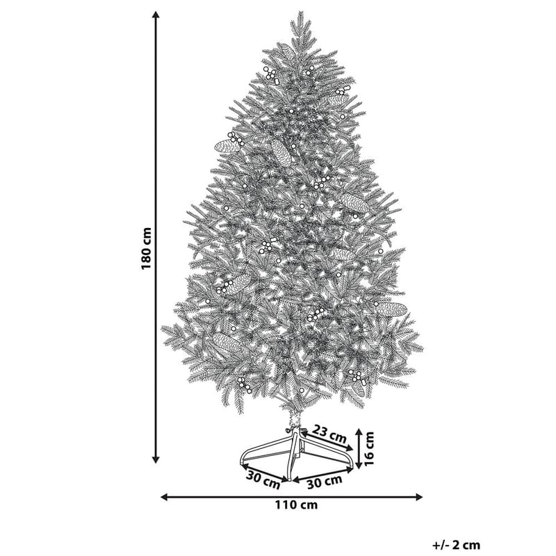 Konstgjord Julgran Palomar - 110x110x180 cm - Inredning & dekor - Julpynt & helgdekoration - Julpynt & juldekoration - Plastgran