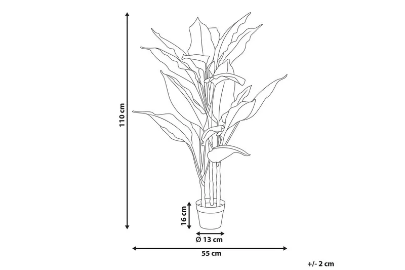 Konstgjord växt Dieffenbachia 55x55x110 cm - 55x55x110 cm - Inredning & dekor - Dekor & inredningsdetaljer - Konstgjorda växter