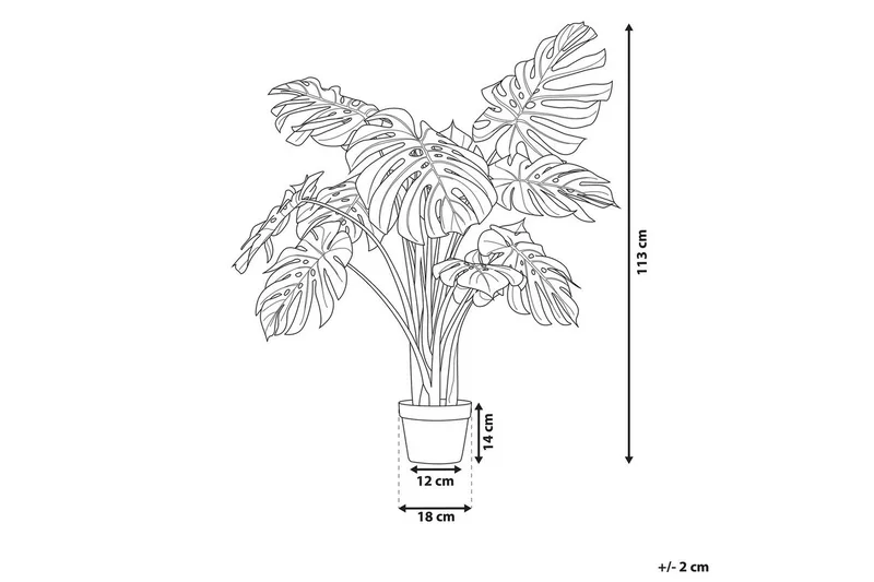 Konstgjord växt Monstera Plant 12x12x113 cm - 12x12x113 cm - Inredning & dekor - Dekor & inredningsdetaljer - Konstgjorda växter