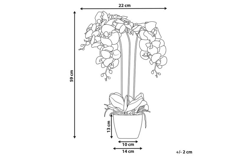 Konstgjord växt Orchid 22x22x59 cm - 22x22x59 cm - Inredning & dekor - Dekor & inredningsdetaljer - Konstgjorda växter