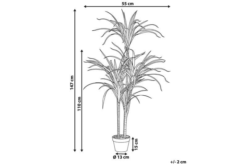 ARRDEN Konstgjord Krukväxt 147 cm Dracaena anita Grön - Inredning & dekor - Dekor & inredningsdetaljer - Konstgjorda växter