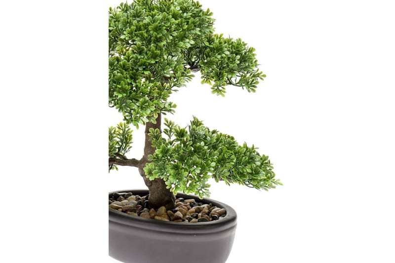 Emerald Konstväxt bonsaiträd fikus mini grön 32 cm 420002 - Konstgjorda växter