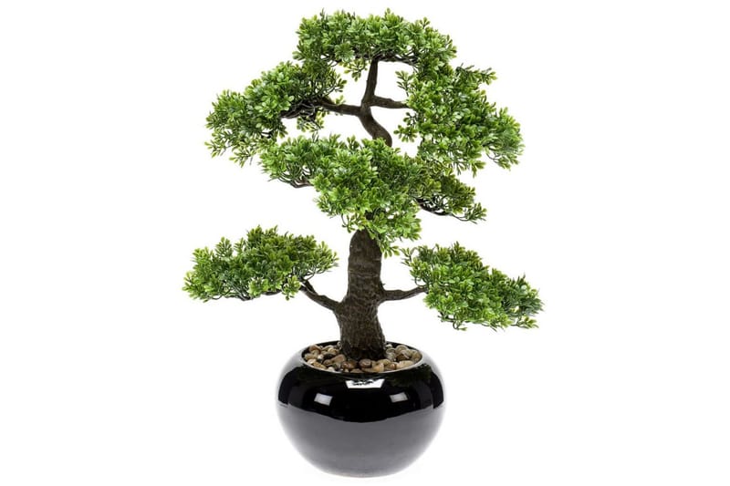 Emerald Konstväxt bonsaiträd fikus mini grön 47 cm 420006 - Konstgjorda växter