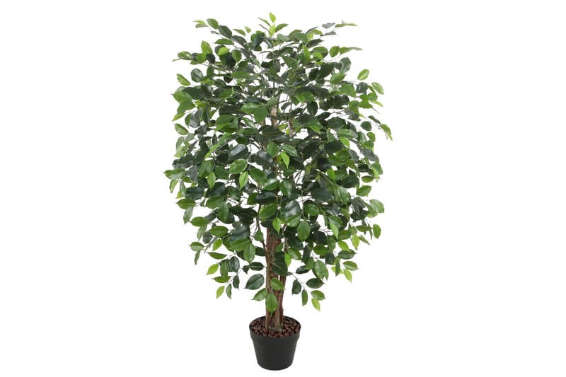 Grön Växt Ficus H120 cm 1 Gren Svart Kruka