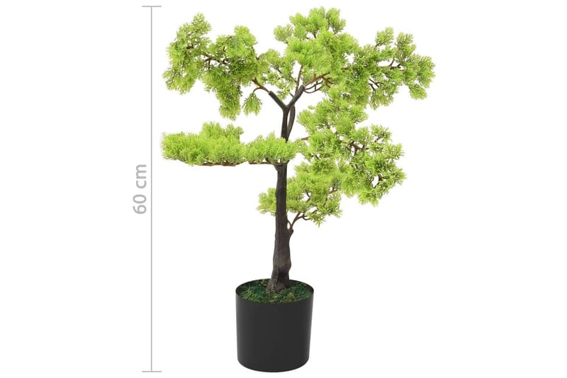Konstgjort bonsaiträd i kruka cypress 60 cm grön - Grön - Konstgjorda växter