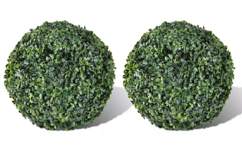 Konstväxt Buxbom 2 st bollar 27 cm - Grön - Inredning & dekor - Dekor & inredningsdetaljer - Konstgjorda växter