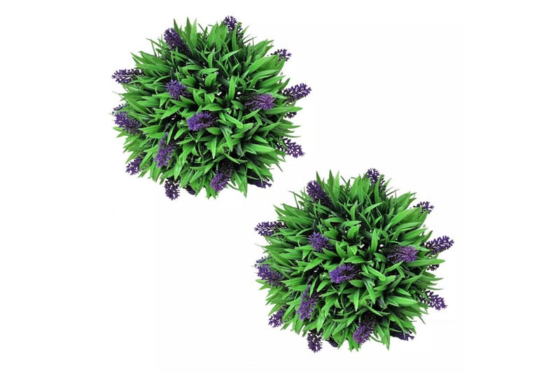 Konstväxt buxbomboll med lavendel 28 cm - Grön - Konstgjorda växter