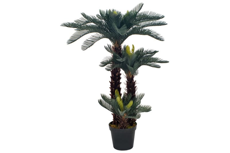 Konstväxt Cycas med kruka 125 cm grön - Grön - Konstgjorda växter