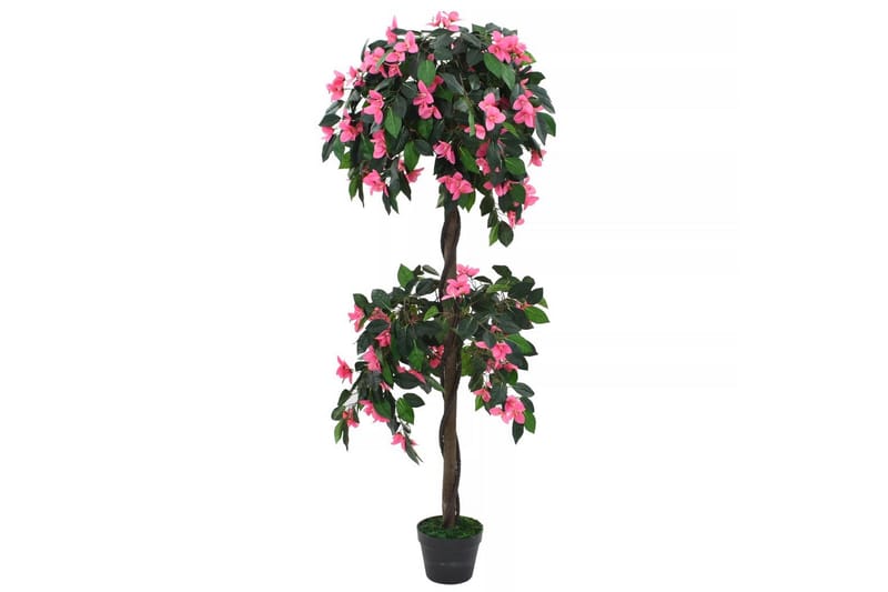 Konstväxt rhododendron med kruka 155 cm grön och rosa - Grön - Konstgjorda växter