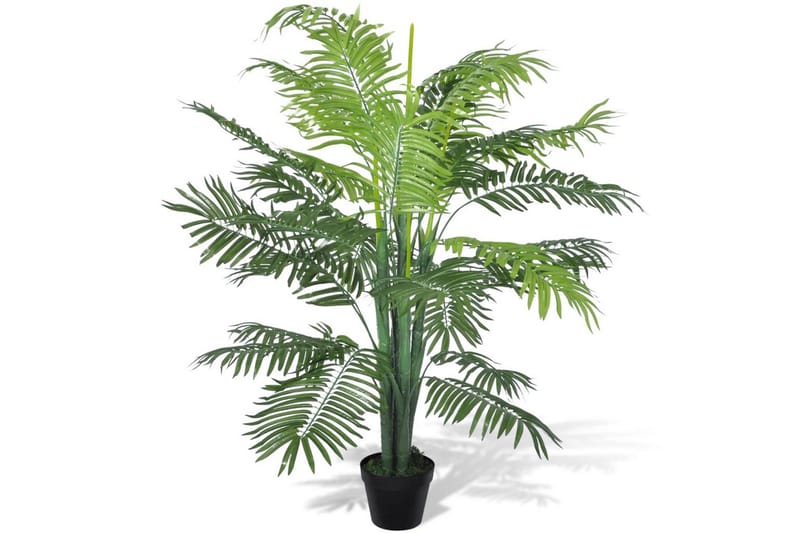 Konstväxt Palmträd med kruka 130 cm - Grön - Konstgjorda växter