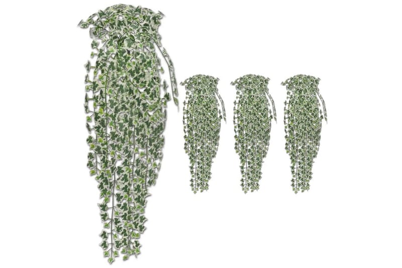 Konstväxter murgröna 4 st brokig 90 cm - Ljusgrön - Konstgjorda växter