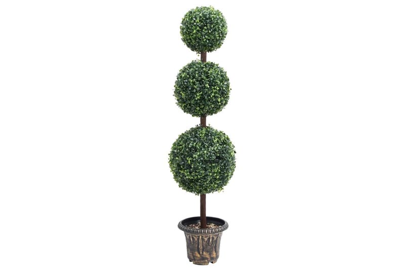Konstväxt buxbom bollformad med kruka 118 cm grön - Grön - Konstgjorda växter