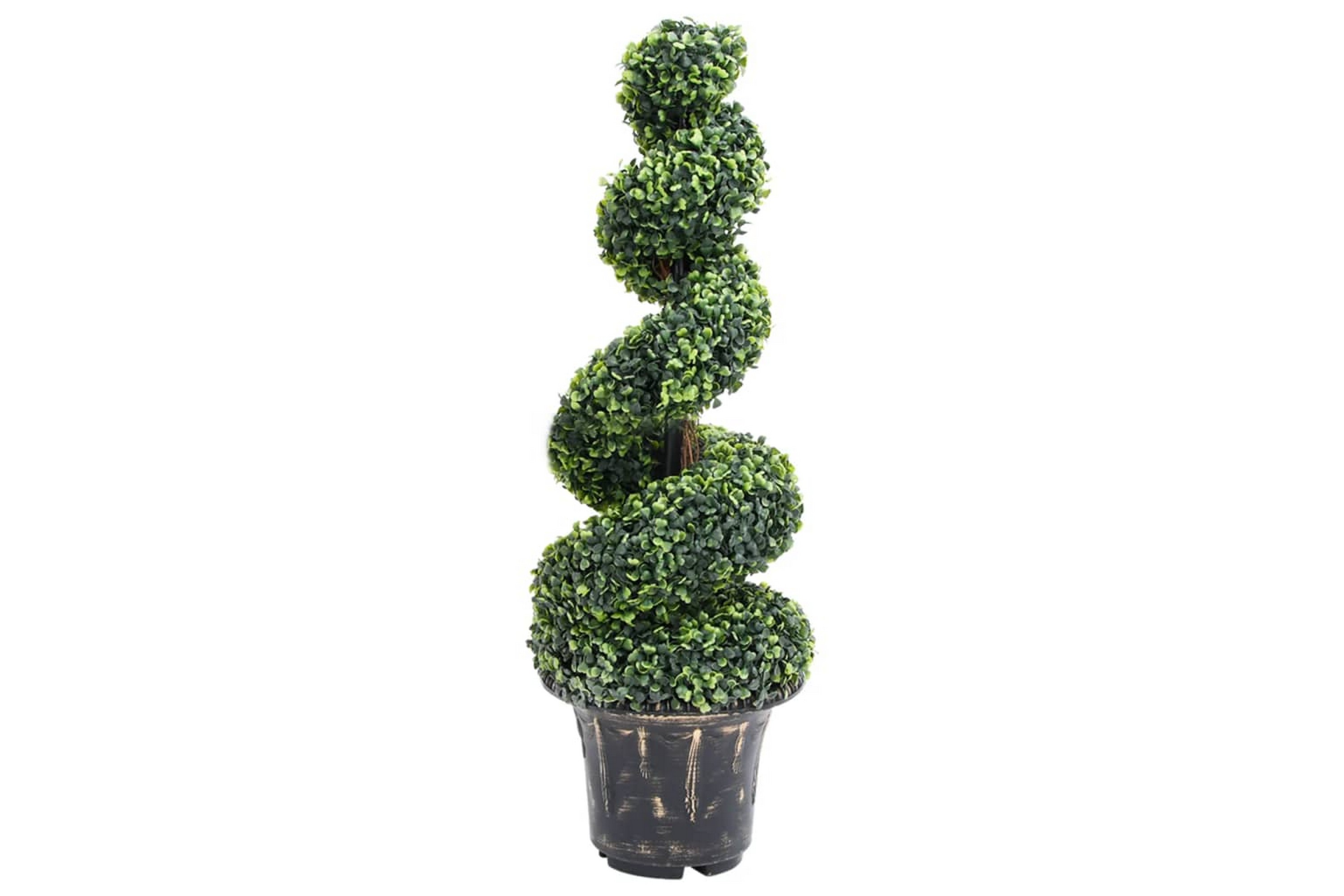 Konstväxt buxbomar spiral med kruka 100 cm grön – Grön