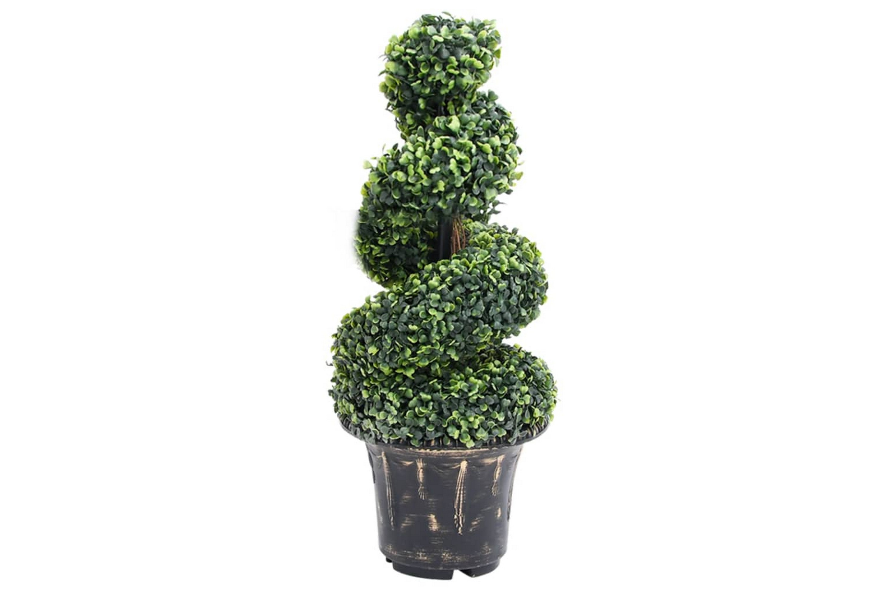 Konstväxt buxbomar spiral med kruka 89 cm grön – Grön